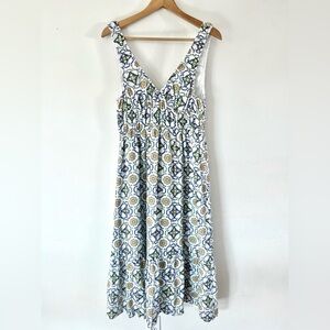 Sancia The Label Olivet Dress In Margit Tile Print‎ Midi Dress Size Large NWT
